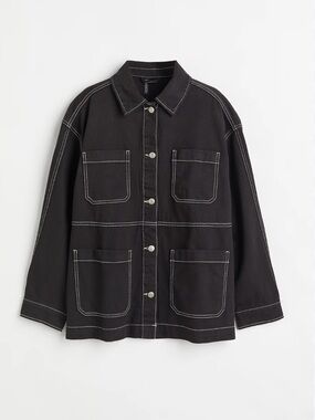 H&M oversized Black Jean Jacket